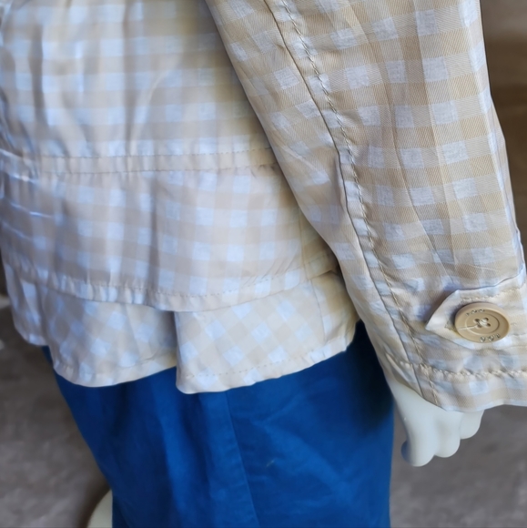 F.O.G. by London Fog Plaid Trench Coat Size 16 - Picture 6 of 12